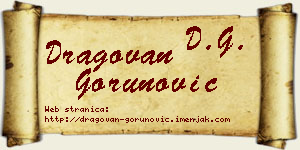 Dragovan Gorunović vizit kartica